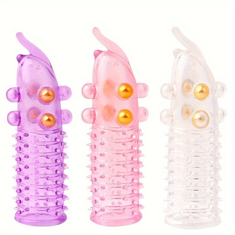 Men's Wolf Teeth Penis Sleeve With Bead. Accessory For Longer Stronger Erection, Ejaculation Delay, Pleasure Enhancing. Transparent Elephant Nose Cock Condom For Men Couples
