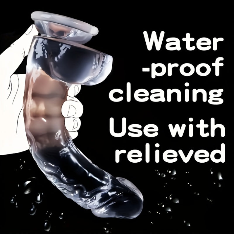 5 Sizes Transparent Soft Jelly Dildo Realistic Fake Dick Penis Sucker Butt Plug Sex Toys for Women Men Vagina Anal Sex Toys