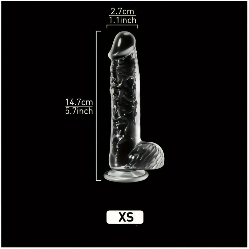 5 Sizes Transparent Soft Jelly Dildo Realistic Fake Dick Penis Sucker Butt Plug Sex Toys for Women Men Vagina Anal Sex Toys