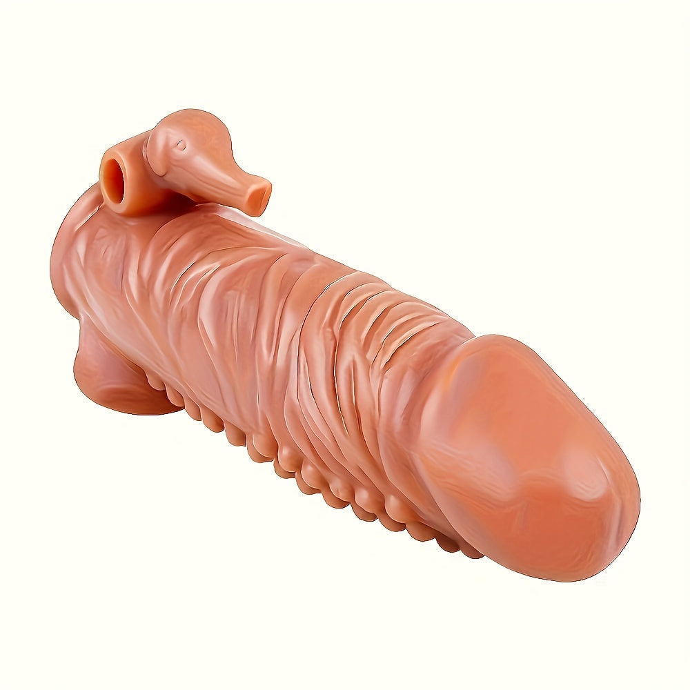 Men's Adult Sex Toy Penis Cover Sleeve Penis Extender Reusable Delay Ejaculation Add More Fun And Excitement For Men Women Couples