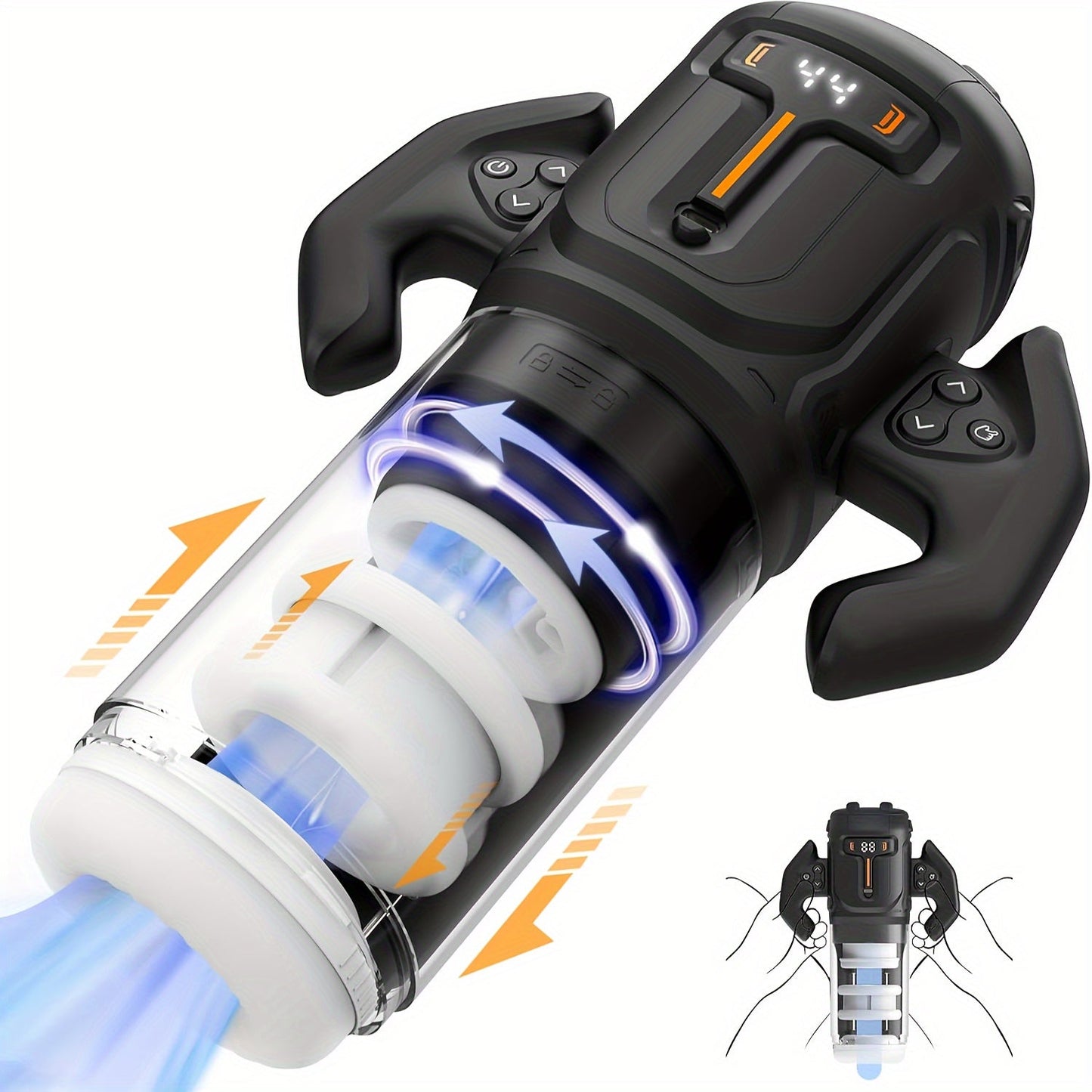 Automatic Male Masturbator Sex Toys. Unique Male Sex Toys With 4 Thrusting & Rotating Modes For 4 Speeds. Male Stroker With Handles & Digital Display & One-Click Burst For Men. Sergeant Major