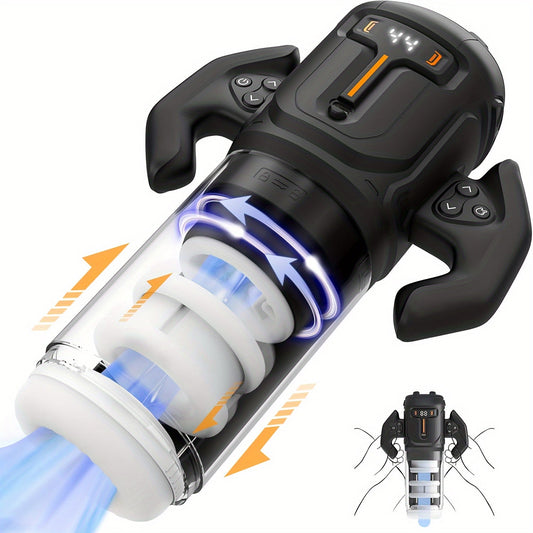 Automatic Male Masturbator Sex Toys. Unique Male Sex Toys With 4 Thrusting & Rotating Modes For 4 Speeds. Male Stroker With Handles & Digital Display & One-Click Burst For Men. Sergeant Major