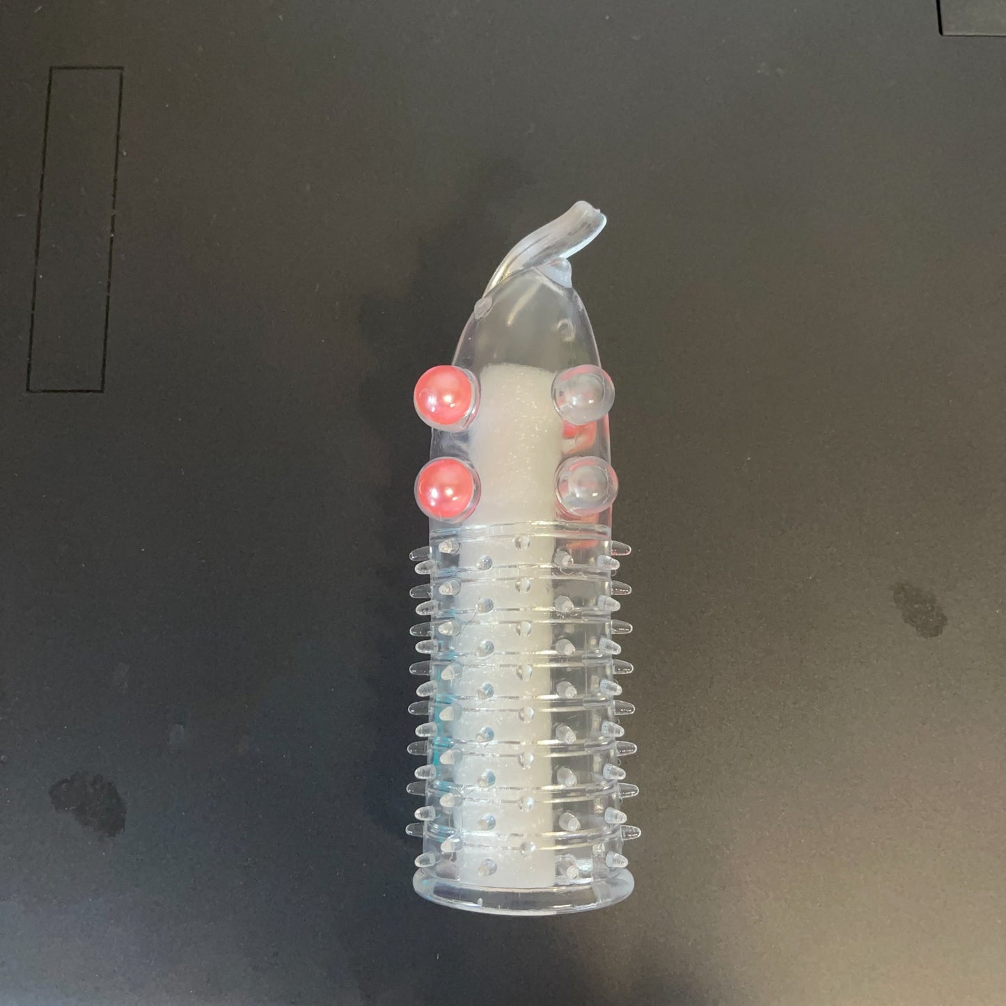 Men's Wolf Teeth Penis Sleeve With Bead. Accessory For Longer Stronger Erection, Ejaculation Delay, Pleasure Enhancing. Transparent Elephant Nose Cock Condom For Men Couples
