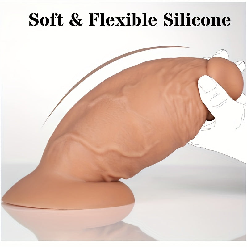 Extra-Large 7.5" Silicone Anal Dildo With Strong Suction Cup - Thick, No Balls For Deep Stretch & Pleasure - Waterproof, Latex-Free Adult Sex Toy For Experienced Men And Women - Anal Sex Toy For Men, Big Dildoes For Women