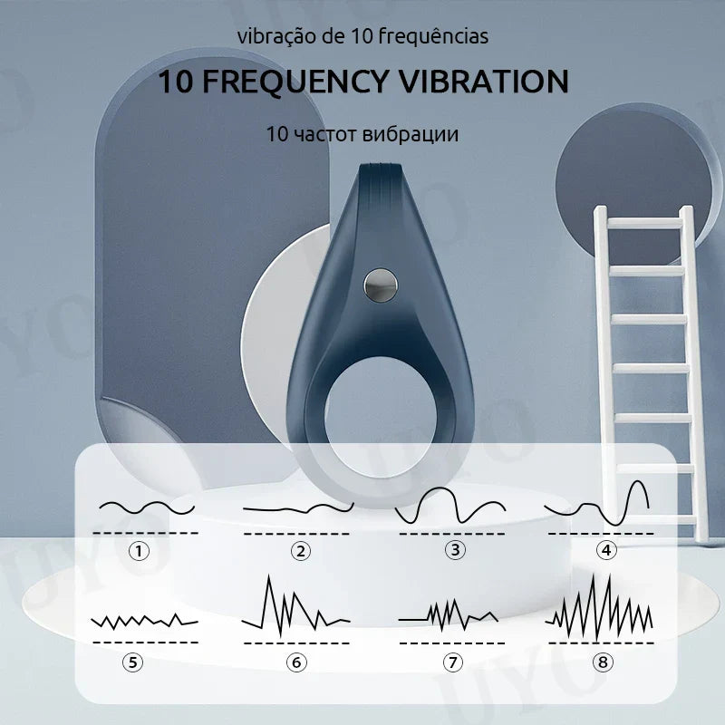 Satisfyer Rocket Cock Ring Vibrator: Delay Ejaculation Rings for Men, 10-Frequency Vibration Silicone Penis Ring