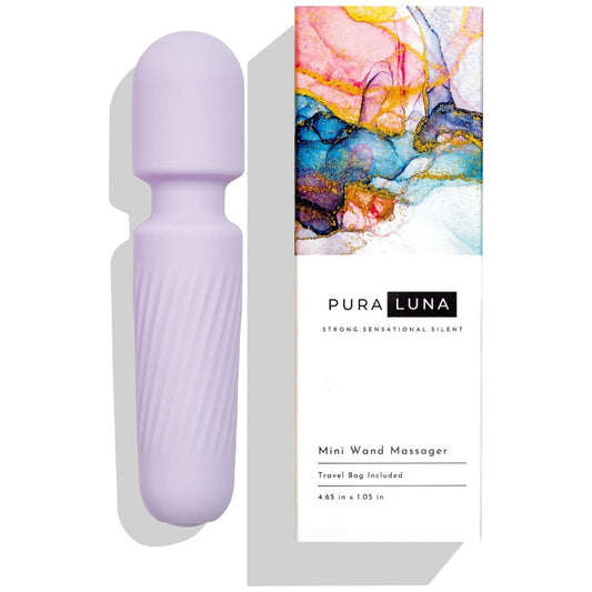 Mini Personal Massager - Travel Bag Included - Waterproof. Quiet. Powerful & USB Rechargeable with 10 Vibration Modes (Light Purple)